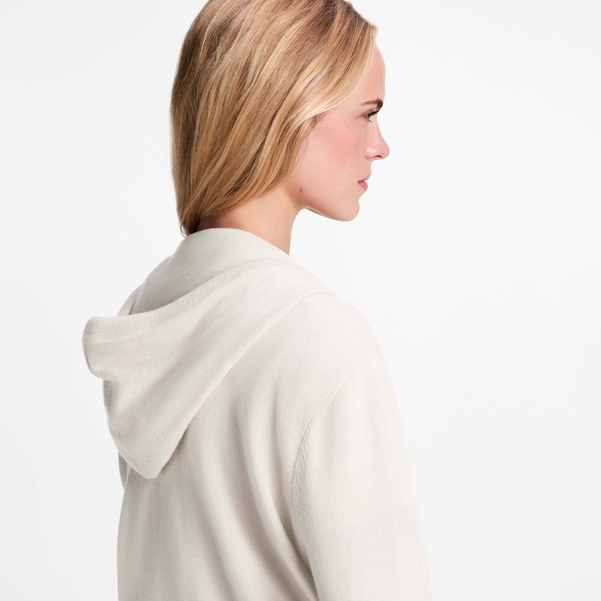 Cashmere Zip-Up Hoodie - Luxury Beige | LOUIS VUITTON